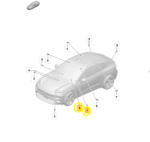Luz Cortesia Pes Painel Porsche Macan 4S Ev 2025 2026 Esq - Imagem 2