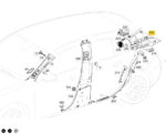 Acabamento Moldura Coluna Mercedes A35 Amg  19 a 23 Tras Dir - Imagem 2