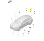 Botao Comando Tampa Porta Malas Porsche Macan 4S 2025 2026 - Imagem 2