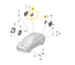 Suporte Modulo Controle Bateria Porsche Macan 4S Ev 2025 26 - Imagem 2